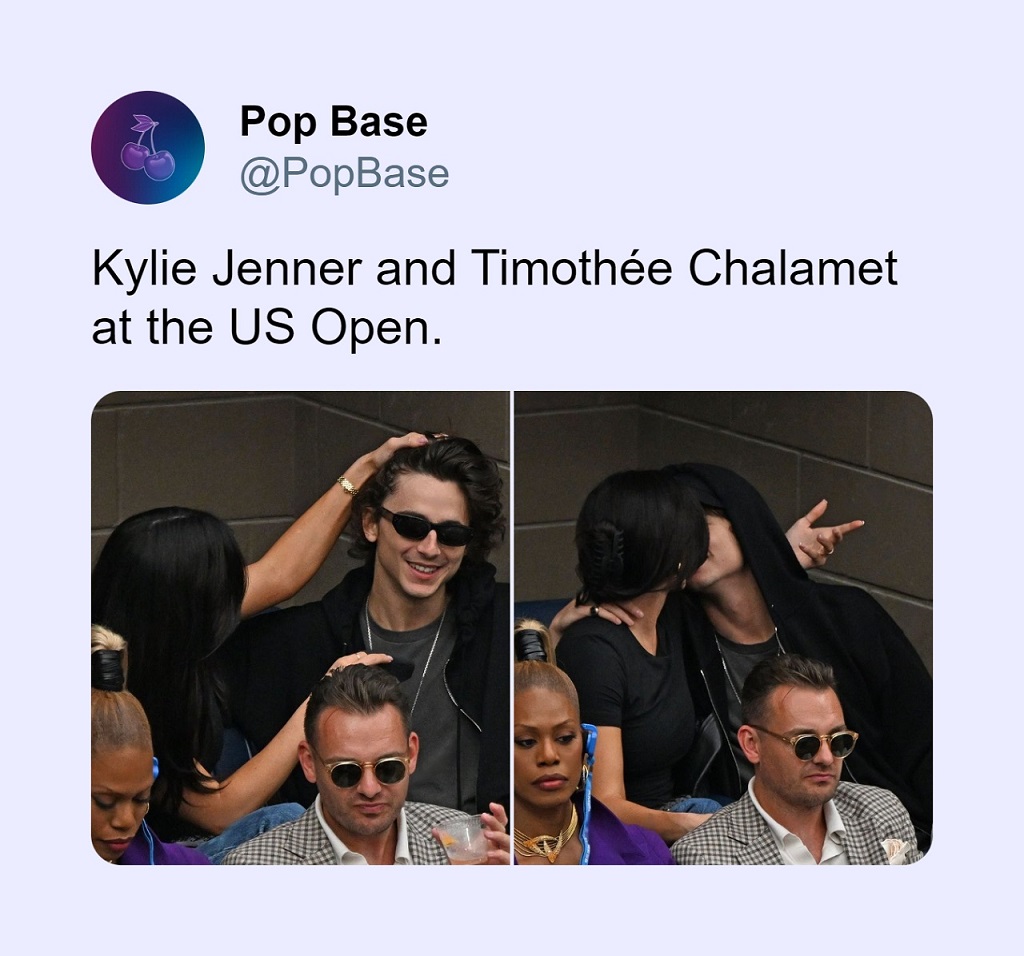 Kylie Jenner and Timothée Chalamet US Open 2023